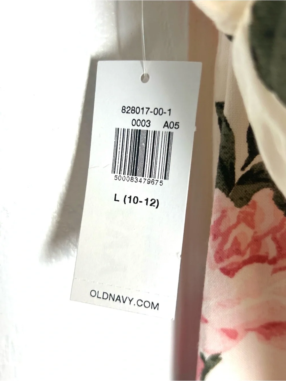 Old Navy Top Girls Large 10-12 Tie-Back Cami Top Cream Pink Flowers Summer